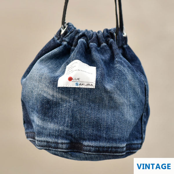 BLUE SAKURA SMALL DRAWSTRING BAG 巾着 [全3色] フーバル　BS-AC36** [M便 1/1]