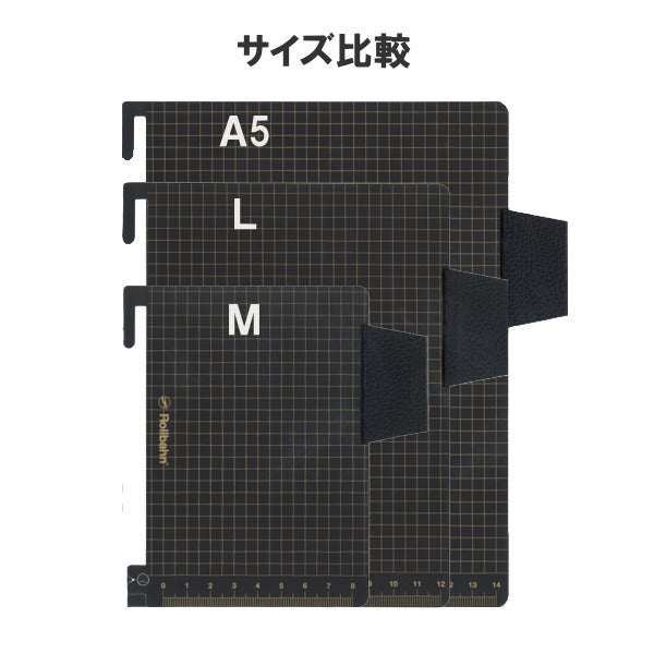 ロルバーン下敷き　[Mサイズ用/ブラック]　デルフォニックス　500530