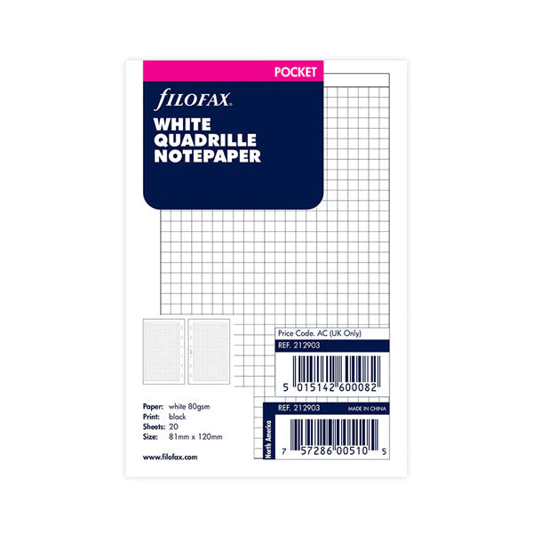 システム手帳リフィル 方眼メモ 6穴［スモール・ミニ6サイズ］ filofax/ファイロファックス 212903  [M便 1/12]