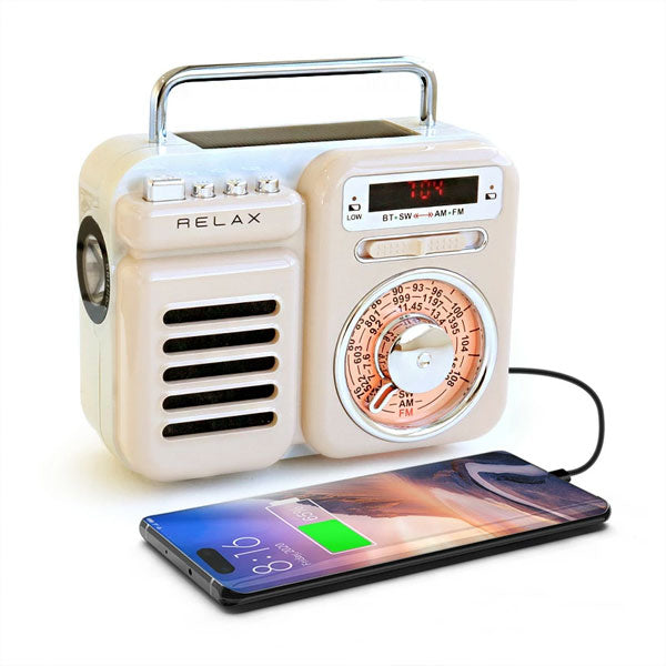 ろみおページ RELAX マルチ レトロ ラジオ［全6色］保証書付き シンシア