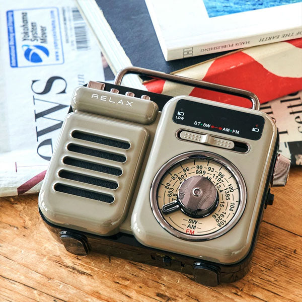 ろみおページ RELAX マルチ レトロ ラジオ［全6色］保証書付き シンシア