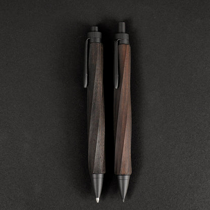 【KURASHIKI BNG.】 SPIRA -スピラ- 木軸 ＜縞黒檀 /しまこくたん＞ ボールペン/シャープペンシル うさぎやオリジナル