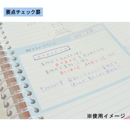 書きやすいルーズリーフ ミニサイズ スマートレビュー [単語罫/要点チェック罫] 9穴 マルマン L1442/L1443 [M便 1/16]