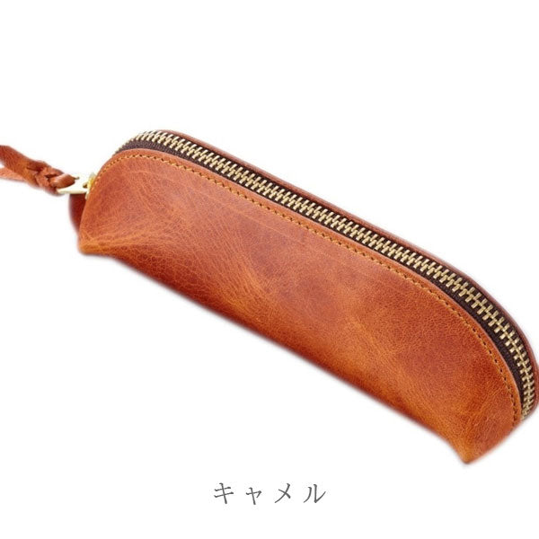 ≪CAVALLO≫ ホースハイド 三角ペンケース [全3色] ガルフストリーム