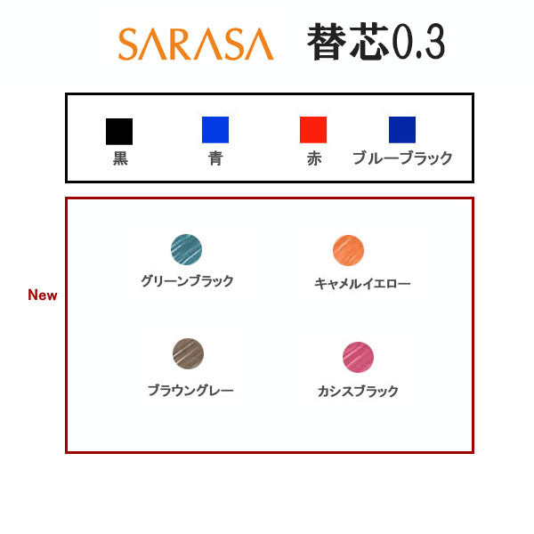 SARASA サラサ 替芯 JF-0.3芯 ゼブラ RJF5 [M便1/50] – 文具専門