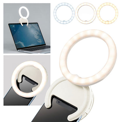 USB充電式 LEDリングライト [全2色] ナカバヤシ UA-LED015BK/W