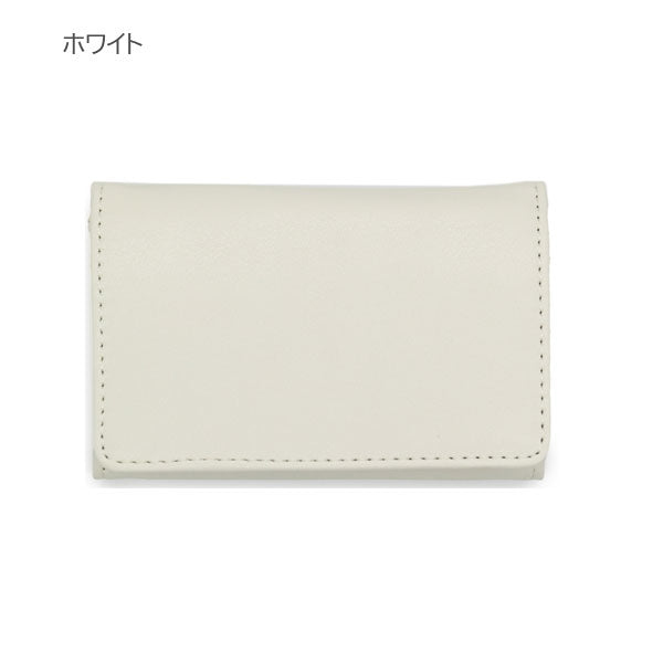 LEATHER COLLECTION 名刺入れ ホワイト ETIAM - 牛革シュリンクレザー 名刺入れ / ライトグレー | BEKKU HOMME