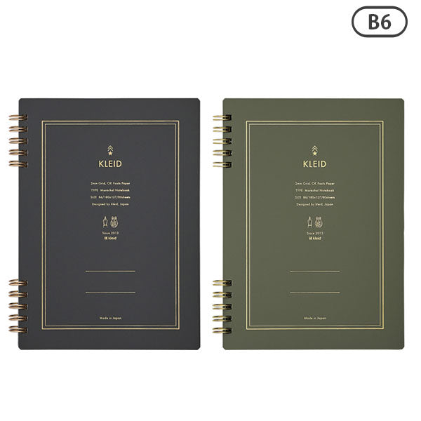 3/24塚原Marechal notebook B6 ノート 2mm方眼 [全2色] Kleid 7202 [M便 1/4]