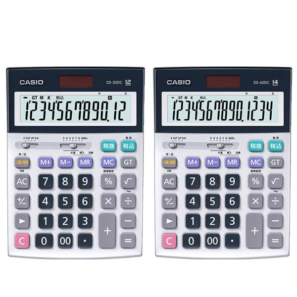 CASIO 本格実務電卓 デスクタイプ 日数・時間計算 [全2種] 保証書付 カシオ計算機 DS-*0DC 【送料無料※】　【取寄せ品】