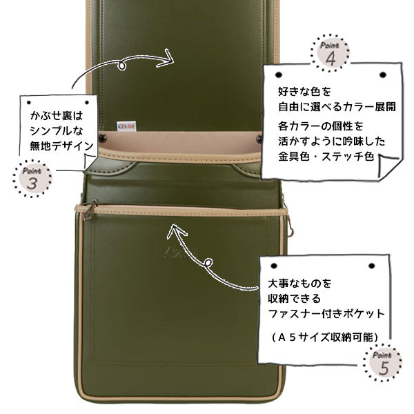 【3/28角乢】2026年版 ランドセル キッズアミ カメレオンリープレミアムモデル 20CLR-PRE ナース鞄工 全6種類 マチ13.5cm 【特典付き】