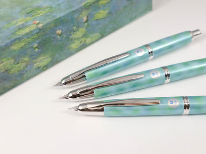 【大原美術館×うさぎやオリジナル】キャップレス万年筆 クロード・モネ ≪睡蓮≫ 第2弾 ペン先5種類 パイロット OM-FCUO25-S2【お一人様ペン先各種1本まで】【送料無料※】