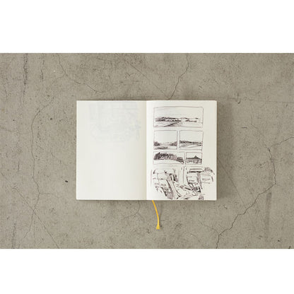 《MD PAPER PRODUCTS》MDノート A7 [無罫/横罫/方眼罫] デザインフィル(ミドリ) 15344/5/6 [M便 1/12]
