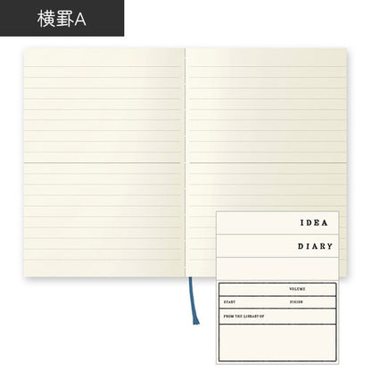 《MD PAPER PRODUCTS》MDノート 文庫 [無罫A/横罫A/方眼罫A] デザインフィル(ミドリ) 15287/8/9 [M便 1/8]