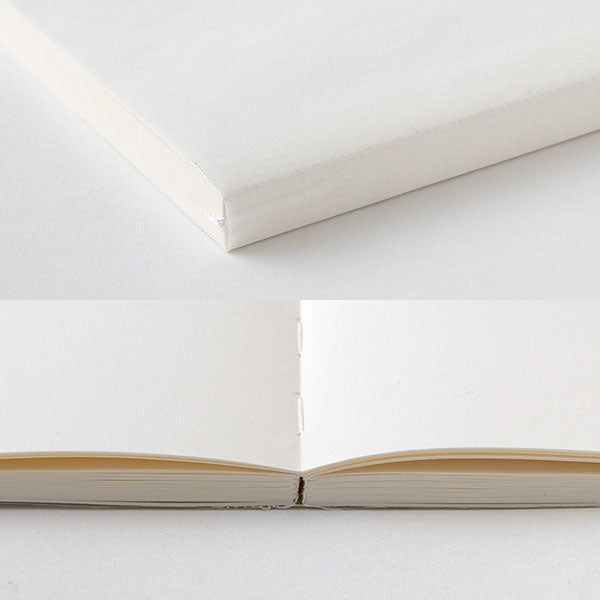 《MD PAPER PRODUCTS》MDノート コットン [A5スクエア/A5] 無罫 デザインフィル(ミドリ) 15347/8 [M便 1/3]