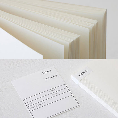 《MD PAPER PRODUCTS》MDノート コットン [A5スクエア/A5] 無罫 デザインフィル(ミドリ) 15347/8 [M便 1/3]