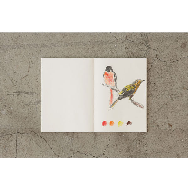 《MD PAPER PRODUCTS》MDノート コットン [A5スクエア/A5] 無罫 デザインフィル(ミドリ) 15347/8 [M便 1/3]
