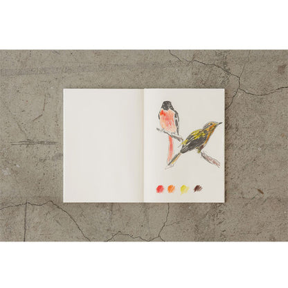 《MD PAPER PRODUCTS》MDノート コットン [A5スクエア/A5] 無罫 デザインフィル(ミドリ) 15347/8 [M便 1/3]