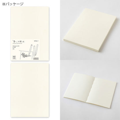 《MD PAPER PRODUCTS》MDノート 厚口 [A5スクエア/A5] 無罫 デザインフィル(ミドリ) 15349/50 [M便 1/3]