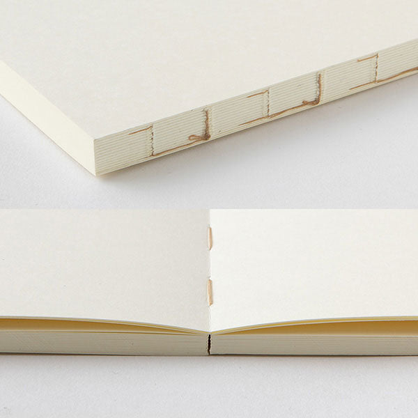 《MD PAPER PRODUCTS》MDノート 厚口 [A5スクエア/A5] 無罫 デザインフィル(ミドリ) 15349/50 [M便 1/3]
