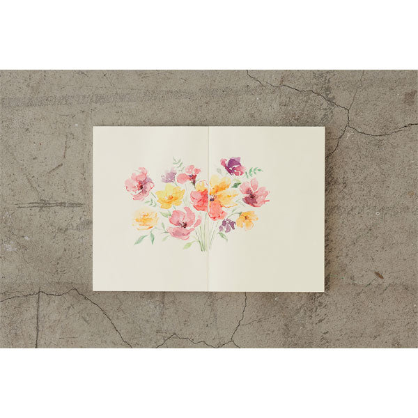 《MD PAPER PRODUCTS》MDノート 厚口 [A5スクエア/A5] 無罫 デザインフィル(ミドリ) 15349/50 [M便 1/3]