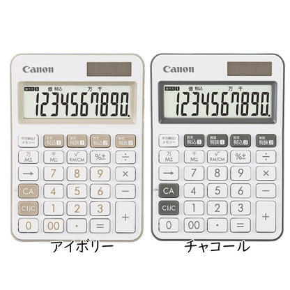 カラフル電卓 ミニ卓上 10桁 [全6色]  保証書付き キヤノン LS105WUC　【１点のみネコポス可】