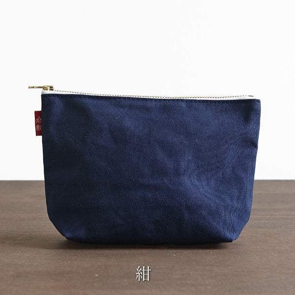 倉敷帆布　基帆ポーチ　舟型(大)全5色　バイストン　KI-PSL