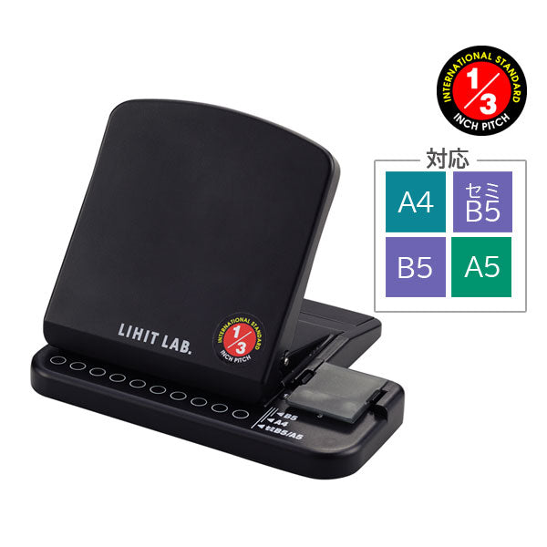 ワンサードパンチ 1/3インチピッチシリーズ 丸穴タイプ 最大穿孔枚数5枚 リヒトラブ (LIHIT LAB) P-1602