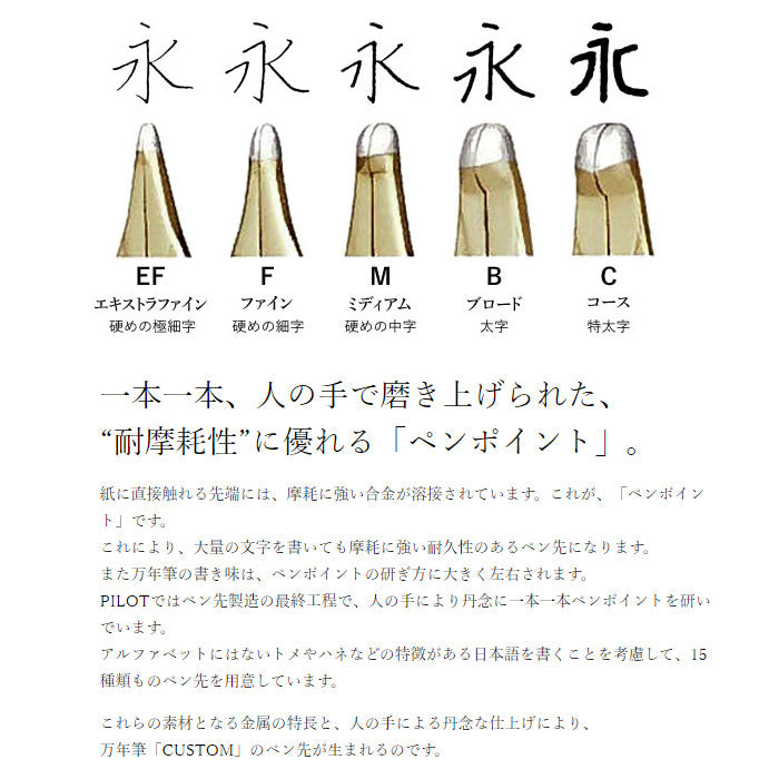 CUSTOM HERITAGE SE(カスタムヘリテイジSE)  万年筆  (F/細字)  [5色]   PILOT     FKVH-3MR-MA*F　【取寄せ品】
