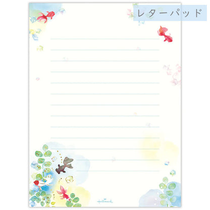 涼あそび柄 夏のお便りシリーズ レターパッド/封筒/一筆箋/ハガキ箋 823-917/924/986、824-020