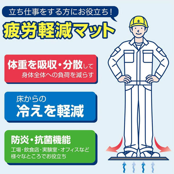 疲労軽減マット キングジム 20-KM10ｸﾛ 【送料無料※】