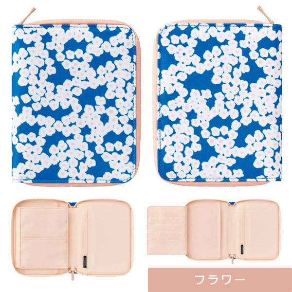 手帳のように使えるノート HITOTOKI NOTE ノート・カバー・下敷き3点セット パスポートサイズ ノート：デイリータイプ/ドット方眼3.15ｍｍ [全5柄] キングジム HN-PF