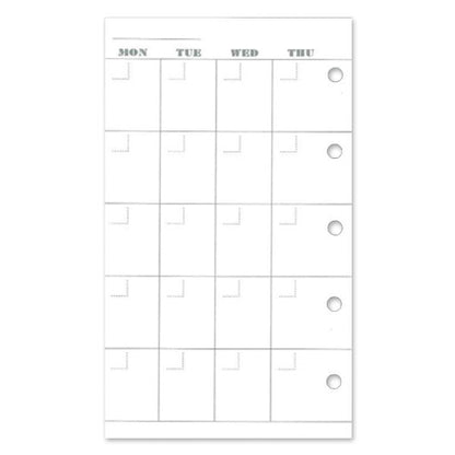 ASHFORD 手帳リフィル 日付無 月間ダイアリー カレンダー式 MICRO5［2510］アシュフォード 2510-100 [M便 1/20]