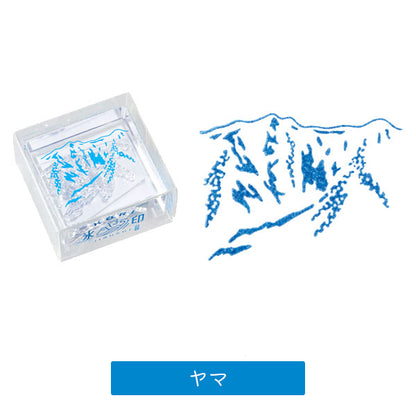 *販売中止*透明スタンプ「氷印（こおりじるし）」大サイズ [全10柄] キングジム HITOTOKI CLS33 [M便 1/48]