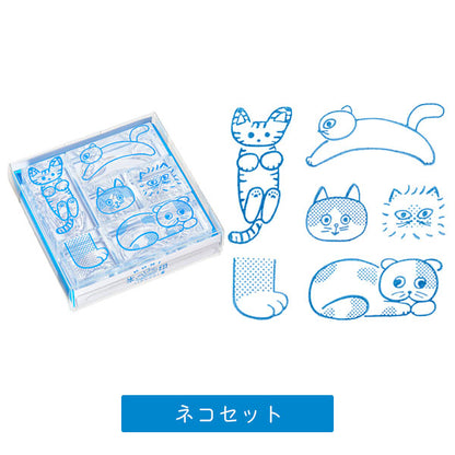 *販売中止*透明スタンプ「氷印（こおりじるし）」6個セット [全6種類]  キングジム HITOTOKI CLSS [M便 1/8]