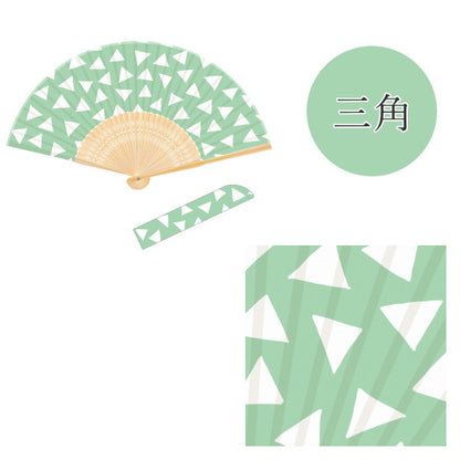 扇子 Wamon-日本の紋様-シリーズ（7寸＜21cm＞30間・扇子袋付き）[全5種類] 新日本カレンダー 　NO.70*　　[M便 1/5]