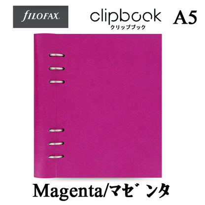 ≪正規取扱店≫ Ｆilofax （ファイロファックス） クリップブック 合皮 A5マゼンタ 赤紫    　441-023617　*ネコポス便不可*