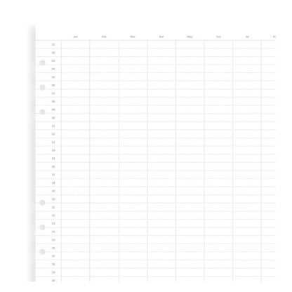 ≪正規取扱店≫ Ｆilofax （ファイロファックス） クリップブック 　リフィル A5（イヤープランナー日付無し）６穴 441-345001 【ネコポス可】