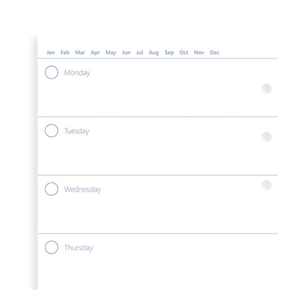 ≪正規取扱店≫ Filofax (ファイロファックス) クリップブック  リフィル バイブル 6穴 週間プランナー日付無し441-344000 【ネコポス可】