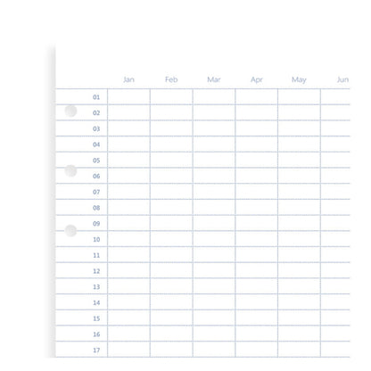 ≪正規取扱店≫ Ｆilofax （ファイロファックス） クリップブック 　リフィル バイブル ６穴 イヤープランナー日付無し441-344001 【ネコポス可】