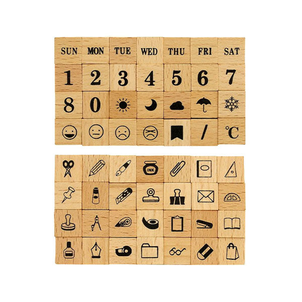 プチ文字スタンプ 大 [全2種類] こどものかお 403-1234-01* *ネコポス不可*