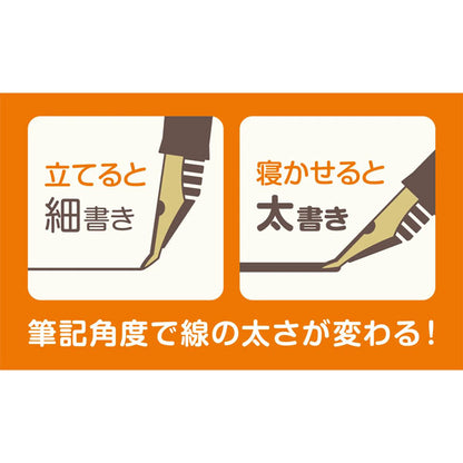 【5/23角乢】万年筆 ふでDEまんねん ペン先角度 55度 [若竹] セーラー万年筆 12-0150-067 [M便 1/6]