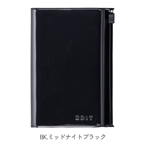 EDiT 手帳用紙を使った小さな方眼ノート B7 PVCカバー付 全5色 マークス EDI-NB20-BK/WH/BE/PL/YE [M便 1/4]