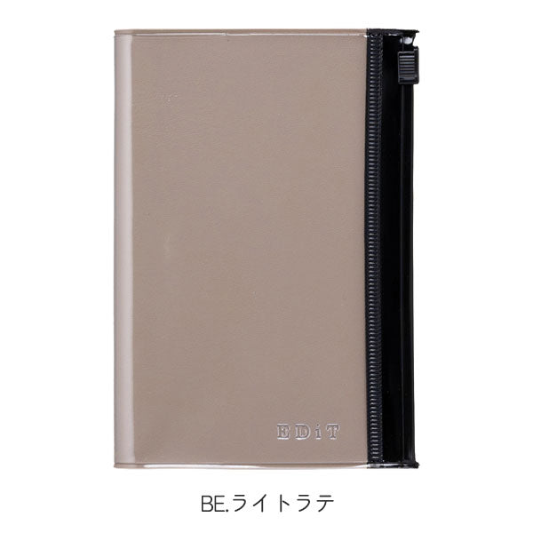 EDiT 手帳用紙を使った小さな方眼ノート B7 PVCカバー付 全5色 マークス EDI-NB20-BK/WH/BE/PL/YE [M便 1/4]