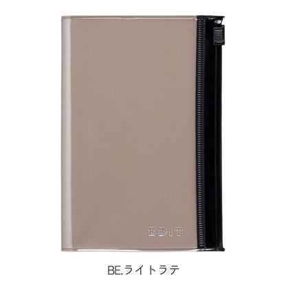 EDiT 手帳用紙を使った小さな方眼ノート B7 PVCカバー付 全5色 マークス EDI-NB20-BK/WH/BE/PL/YE [M便 1/4]