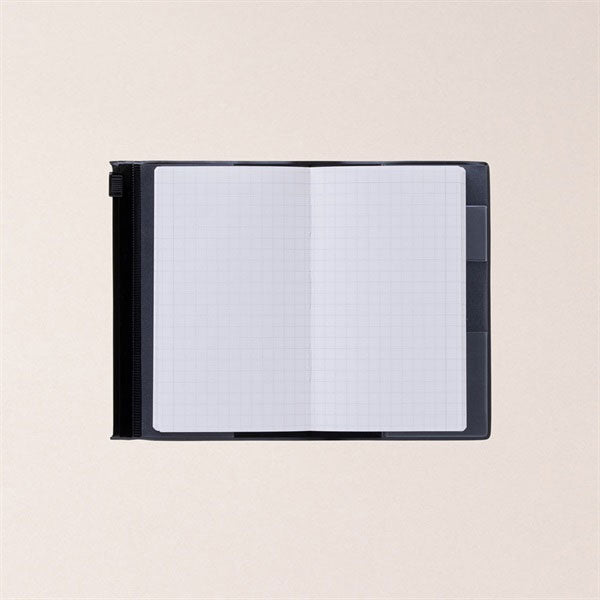 EDiT 手帳用紙を使った小さな方眼ノート B7 PVCカバー付 全5色 マークス EDI-NB20-BK/WH/BE/PL/YE [M便 1/4]
