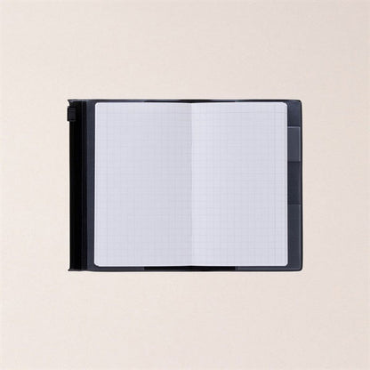 EDiT 手帳用紙を使った小さな方眼ノート B7 PVCカバー付 全5色 マークス EDI-NB20-BK/WH/BE/PL/YE [M便 1/4]