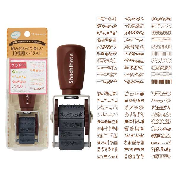 回転デコレーションスタンプmini [全6種類] シヤチハタ NRD-15A1〜6