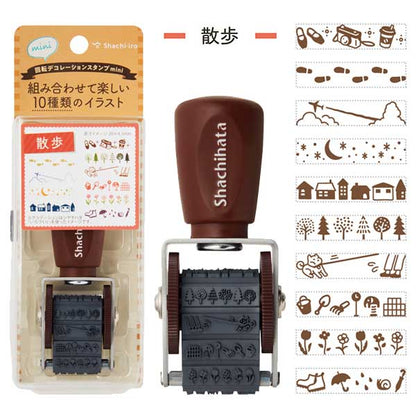 回転デコレーションスタンプmini [全6種類] シヤチハタ NRD-15A1〜6