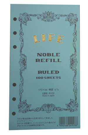 ノーブルリフィル　NOBLE REFILL　横罫6mm　100枚　ライフ〔LIFE〕R102　[M便 1/5]