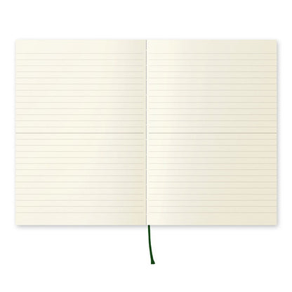MD　ＮＯＴＥＢＯＯＫ《A5サイズ》横罫(7ミリ罫)　デザインフィル/ミドリ　13804【2冊ネコポス可】